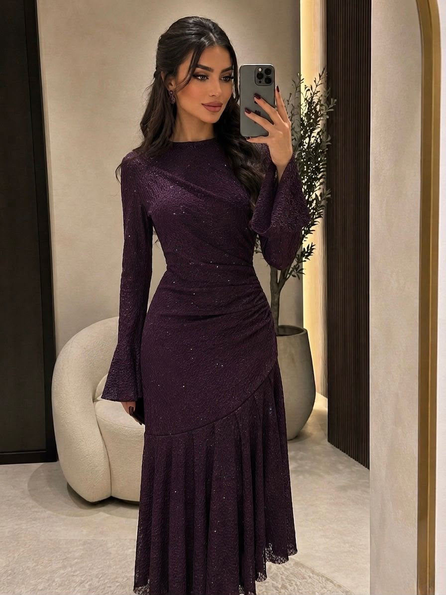 Elegant lace evening dress