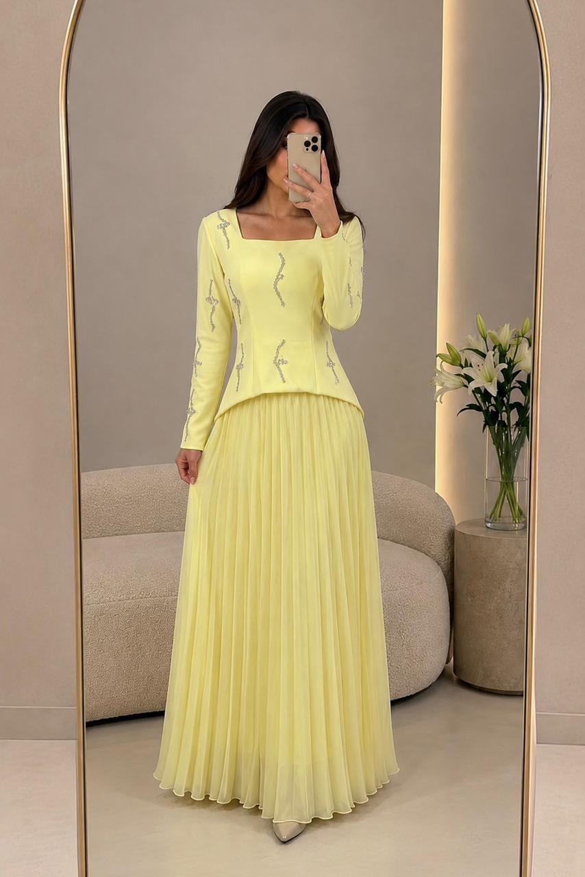 Embellished evening dress