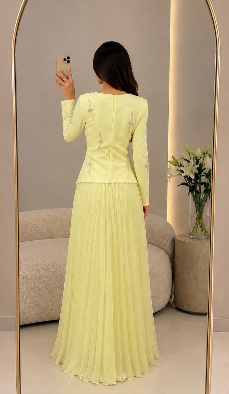Embellished evening dress