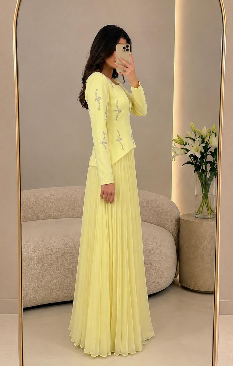 Embellished evening dress
